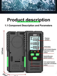 RD650 Geiger Counter Nuclear Radiation Detector X-ray γ-ray β-ray Radioactivity Tester Marble Detector Personal Dosimeter