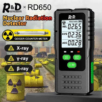 RD650 Geiger Counter Nuclear Radiation Detector X-ray γ-ray β-ray Radioactivity Tester Marble Detector Personal Dosimeter