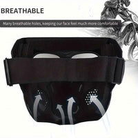 Skull Mask Full Face Protective Goggles - Windproof, Tactical Outdoor Cycling & Motorcycle Riding Eyewear With Drawstring Closure For Adults