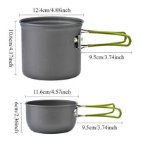 1pc Camping Cookware Kit With Stainless Forks Knives Spoons For Outdoor Camping, Picnic, Travel, Cooking