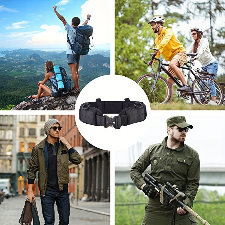 Large Capacity Tactical Waist Seal: Multi-Purpose Outdoor Hunting Belt with Quick Release, Durable Nylon Fabric and MOLLE System