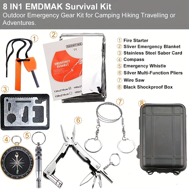Multi-functional Tools Set, Portable Waterproof Durable For Outdoor Camping Hiking Hunting - Seeds-or-Survival
