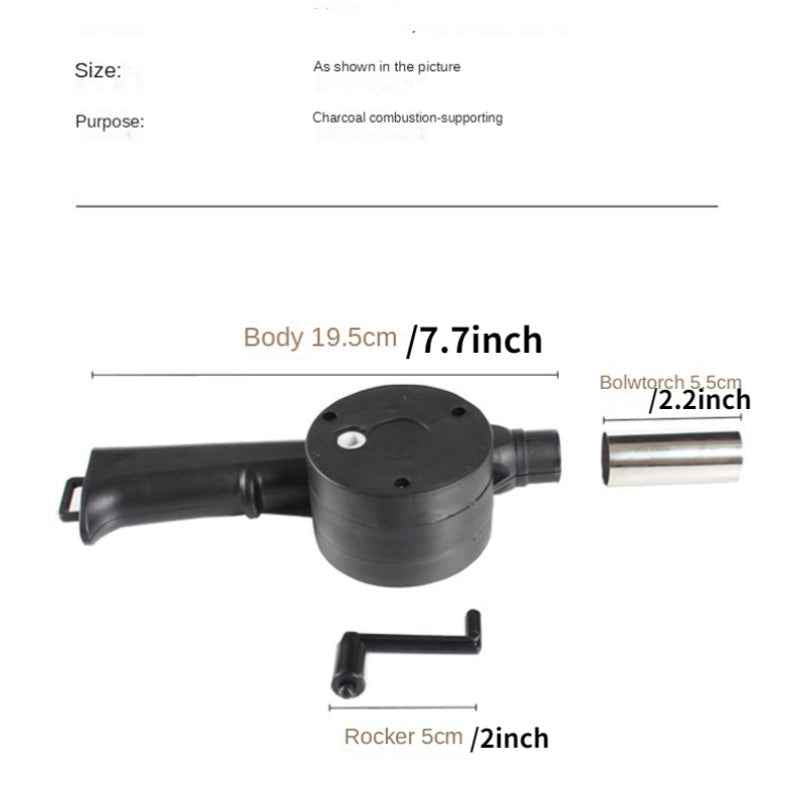 Hand-Operated Blower For BBQ, Camping, And Fire Making - Efficient And Easy-to-Use Stove Accessory