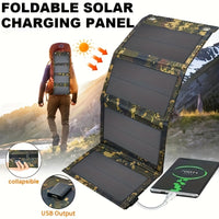 Sunant 10W Portable Folding Solar Charger Panel, 4-in-1 Compact Design, 5V High-Efficiency Durable Solar Power Bank for Camping,