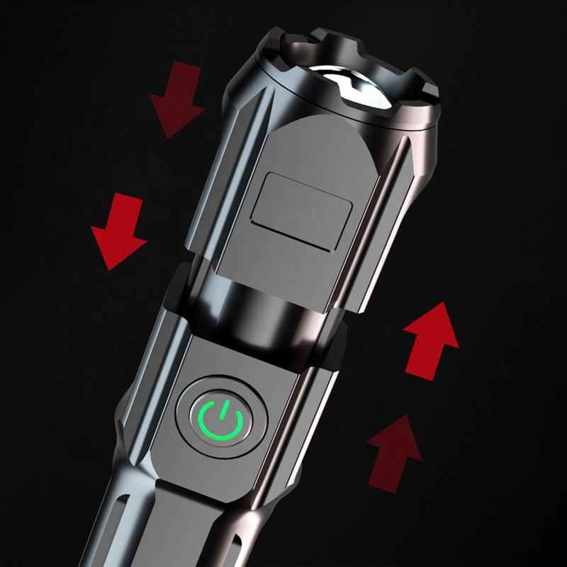 1pc Portable Zoom Flashlight - Powerful Outdoor Lighting for Household and Camping Use