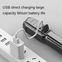 1pc Portable Zoom Flashlight - Powerful Outdoor Lighting for Household and Camping Use