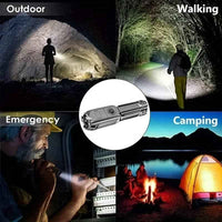 1pc Portable Zoom Flashlight - Powerful Outdoor Lighting for Household and Camping Use