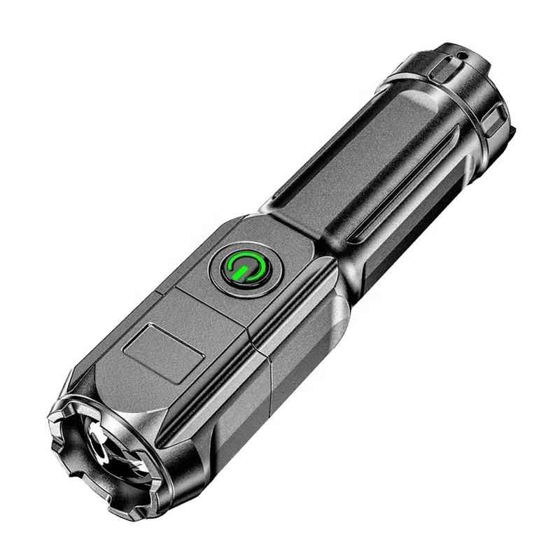 1pc Portable Zoom Flashlight - Powerful Outdoor Lighting for Household and Camping Use