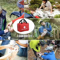 27pcs/173pcs Multi-purpose Small/Large First Aid Kit: Portable Bag For Outdoor Hunting, Hiking, Camping And More - Including Emergency Supplies! Included Accessories