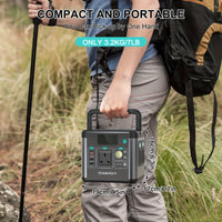 Portable Power Station, SWAREY Power Bank 222 Wh Lithium Batteries, 300W (Peak 600 W) AC Output, 65 W USB-C Port, Solar Power Bank For Camping, Travel, Fishing, Motorhome