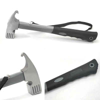 Heavy-Duty Camping Hammer with Tent Stake Remover - Comfort Grip Handle - Secure Carrying Strap - Durable Carbon Steel Head for Outdoor Adventures