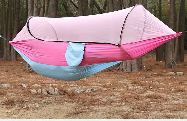 1pc Quick-Opening, Fully Automatic, Reinforced Mesh, Portable, and Lightweight with Spacious Interior - Includes Built-in Mosquito Net for Outdoor Camping and Backyard Relaxation