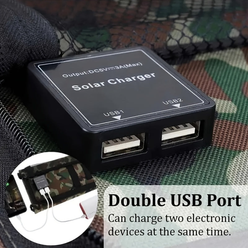 Sunant 10W Portable Folding Solar Charger Panel, 4-in-1 Compact Design, 5V High-Efficiency Durable Solar Power Bank for Camping,