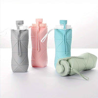 Foldable Silicone Water Bottle - Portable, Leak-Proof, Reusable For Travel, Gym, Camping, Hiking