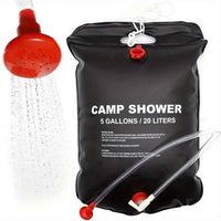 20L Portable Camping Shower Bag With Removable Hose & On-off Switchable Shower Head, Perfect For Outdoor Camping & Traveling