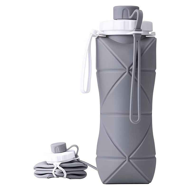 Foldable Silicone Water Bottle - Portable, Leak-Proof, Reusable For Travel, Gym, Camping, Hiking