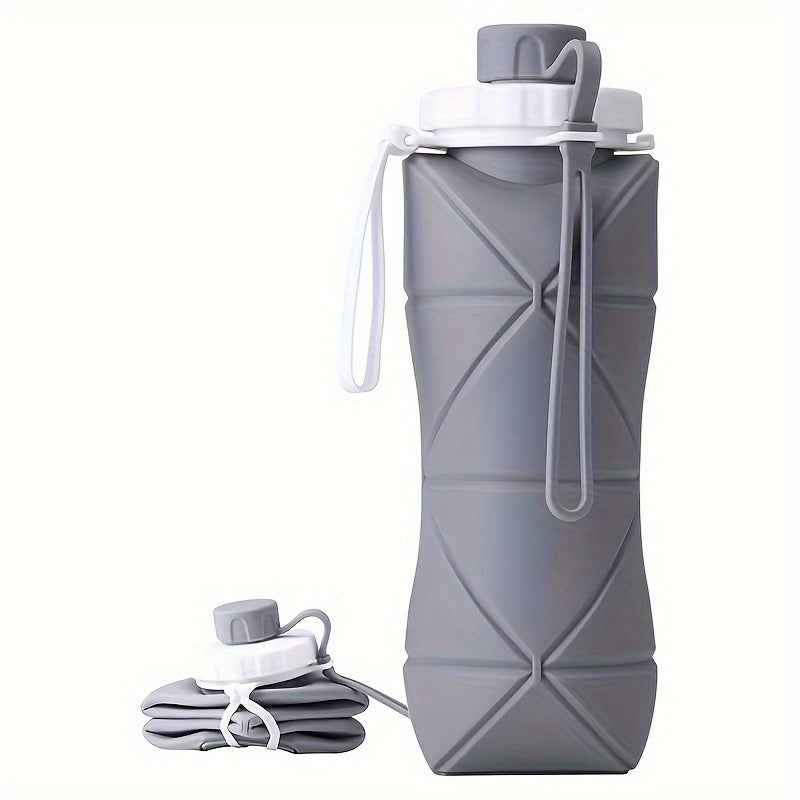 Foldable Silicone Water Bottle - Portable, Leak-Proof, Reusable For Travel, Gym, Camping, Hiking