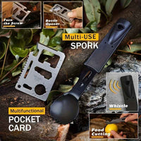 SOS 15-in-1 Camping & Hiking Emergency Kit, Battery-Free Survival Tool Box with Tactical Gear for Outdoor Adventures, Travel Accessories, and Hunting Essentials Set