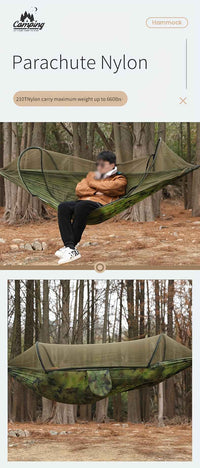 1pc Quick-Opening, Fully Automatic, Reinforced Mesh, Portable, and Lightweight with Spacious Interior - Includes Built-in Mosquito Net for Outdoor Camping and Backyard Relaxation