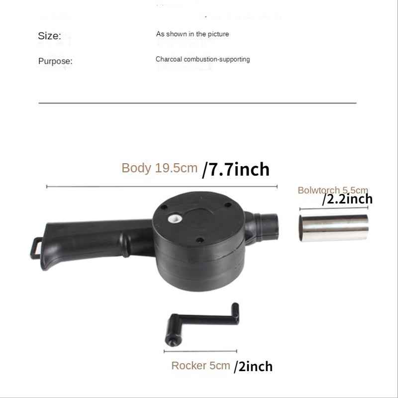Hand-Operated Blower For BBQ, Camping, And Fire Making - Efficient And Easy-to-Use Stove Accessory