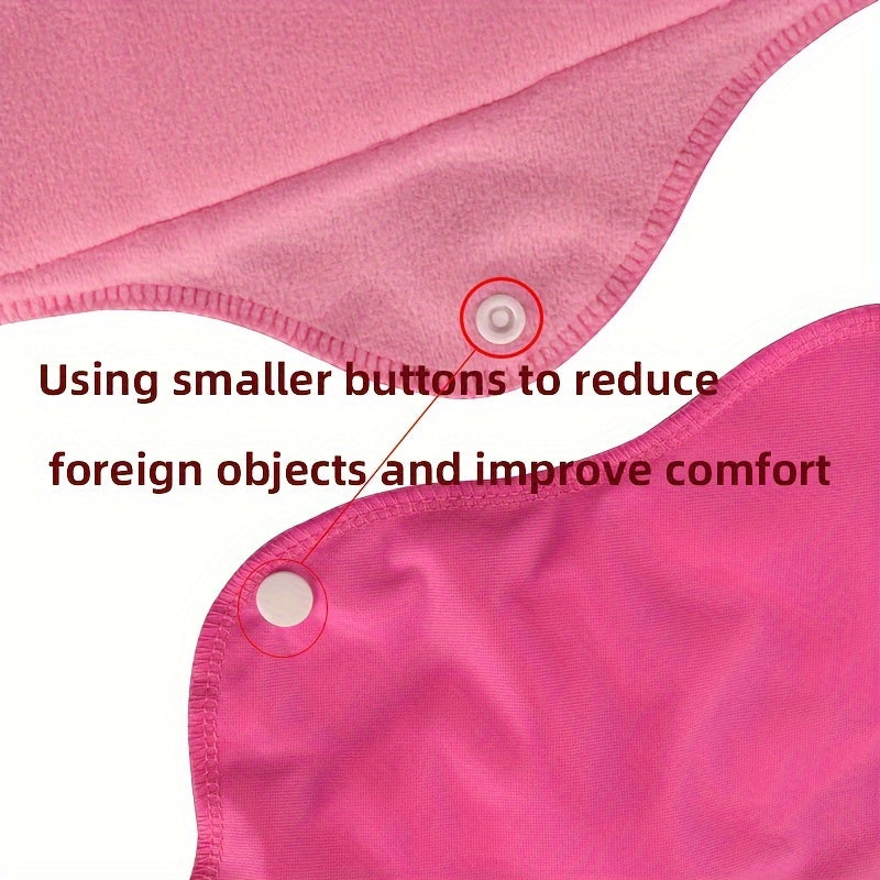 6pcs Reusable Sanitary Napkins Set - Ultra-Absorbent, Leak-Proof, and Misplacement-Proof Feminine Hygiene Products with Wings for Large Flow - Includes 1pc Storage Bag and Unscented Design for Comfortable and Convenient Menst