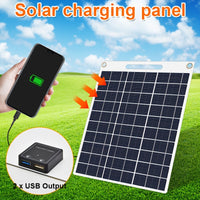 1pc Solar Panel with USB Port - Solar-Powered Charger, Lightweight & Portable Solar Power Bank for Camping, Hiking, Travel