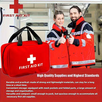 27pcs/173pcs Multi-purpose Small/Large First Aid Kit: Portable Bag For Outdoor Hunting, Hiking, Camping And More - Including Emergency Supplies! Included Accessories