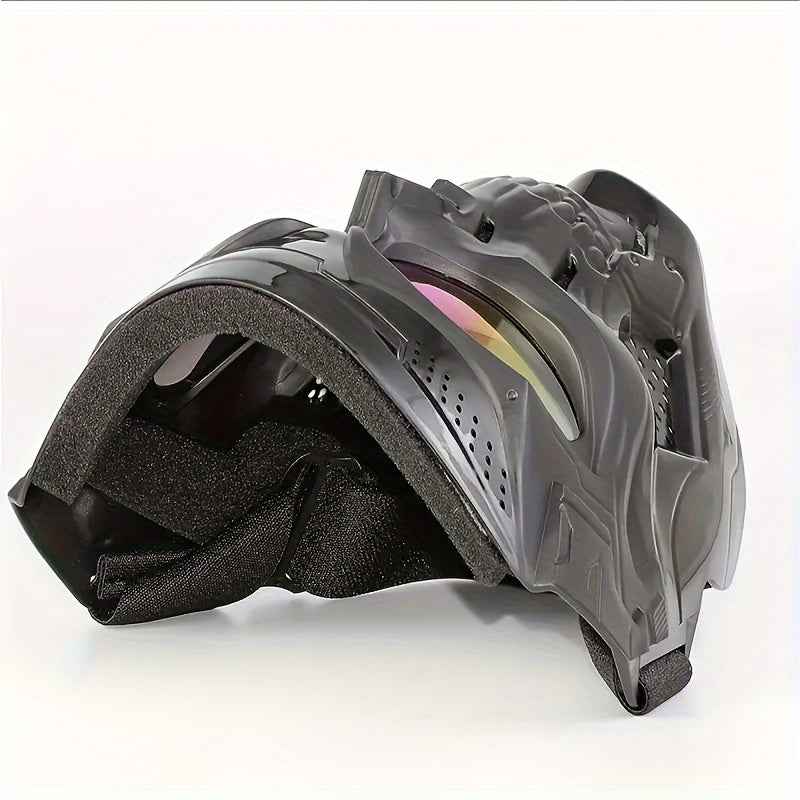 Skull Mask Full Face Protective Goggles - Windproof, Tactical Outdoor Cycling & Motorcycle Riding Eyewear With Drawstring Closure For Adults