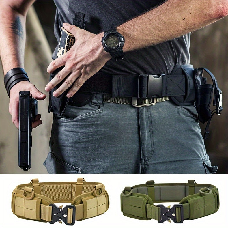 Large Capacity Tactical Waist Seal: Multi-Purpose Outdoor Hunting Belt with Quick Release, Durable Nylon Fabric and MOLLE System