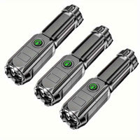 1pc Portable Zoom Flashlight - Powerful Outdoor Lighting for Household and Camping Use