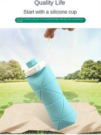 Foldable Silicone Water Bottle - Portable, Leak-Proof, Reusable For Travel, Gym, Camping, Hiking