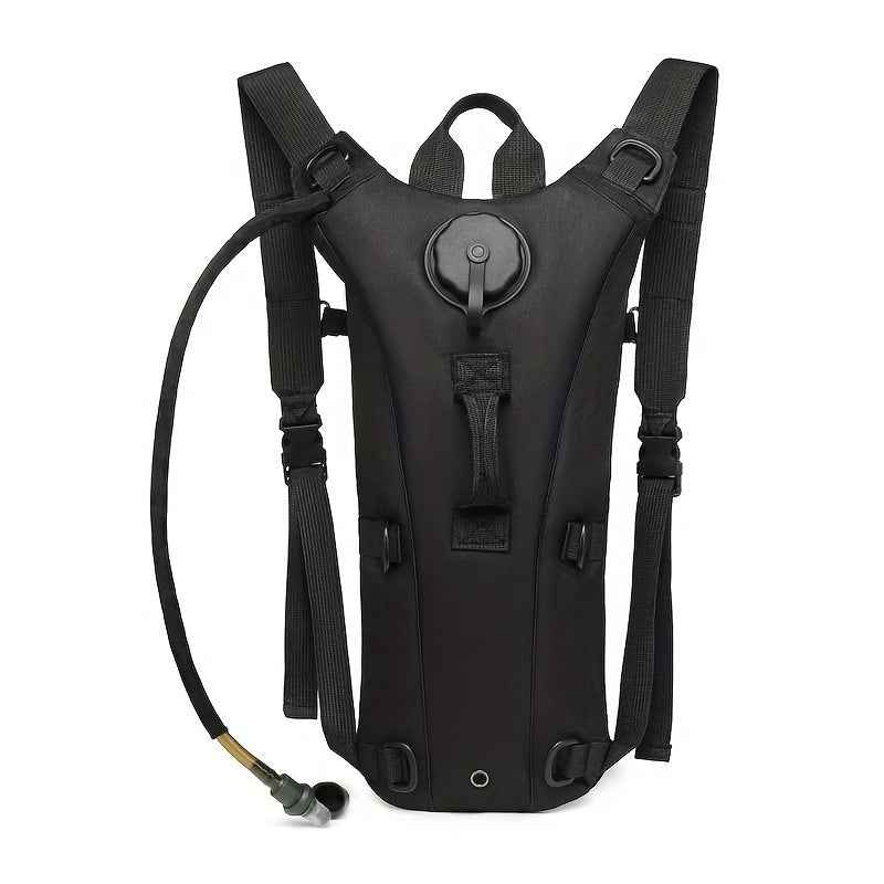 WUIING 3L Hydration Pack Backpack - Tactical Water Bag with Adjustable Straps, Large Capacity for Hiking, Biking, Running & Climbing, Black, Hiking Backpack