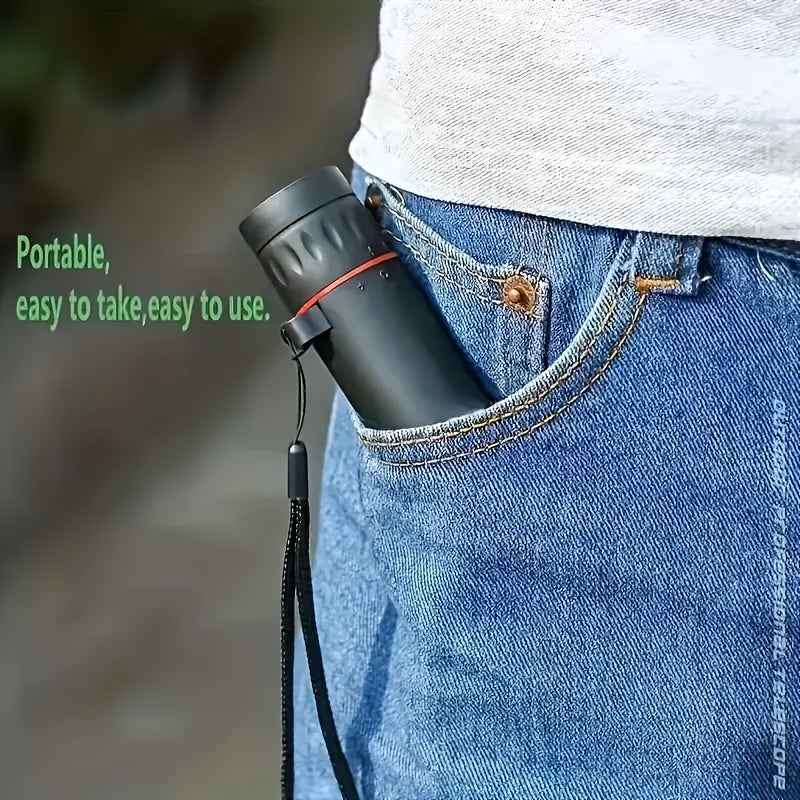 1pc HD Magnification Monocular, 9.14cm High Power Telescope, Portable Single Tube Telescope, Suitable For Outdoor Camping, Hunting, Travel, Concerts, Fishing, Christmas Gift