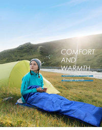 Pacoone Lightweight 4-Season Camping Sleeping Bag - Warm & Cold Envelope, Drawstring Closure, Durable Nylon, Ideal for Outdoor Travel & Hiking, Camping Accessories