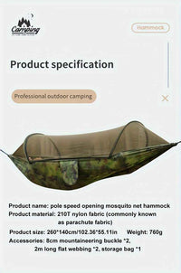 1pc Quick-Opening, Fully Automatic, Reinforced Mesh, Portable, and Lightweight with Spacious Interior - Includes Built-in Mosquito Net for Outdoor Camping and Backyard Relaxation
