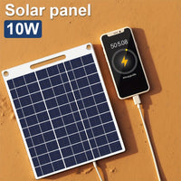 1pc Solar Panel with USB Port - Solar-Powered Charger, Lightweight & Portable Solar Power Bank for Camping, Hiking, Travel