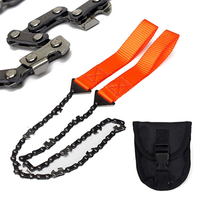 The Ultimate Pocket Chain Saw: Portable, Non-Slip Handle & Sharp Teeth Blades for Garden, Wood Cutting, Hiking & Camping!