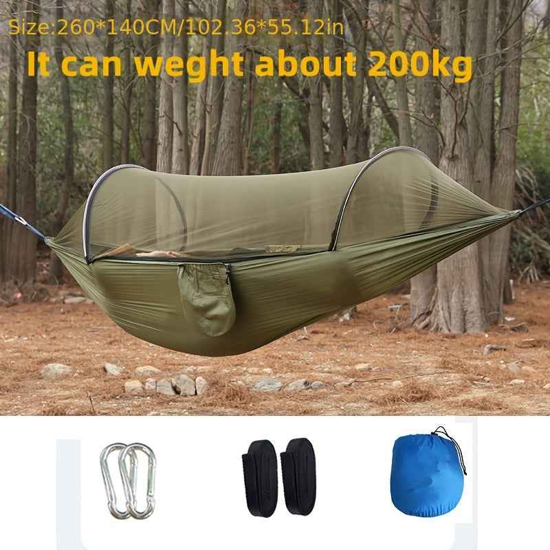 1pc Quick-Opening, Fully Automatic, Reinforced Mesh, Portable, and Lightweight with Spacious Interior - Includes Built-in Mosquito Net for Outdoor Camping and Backyard Relaxation
