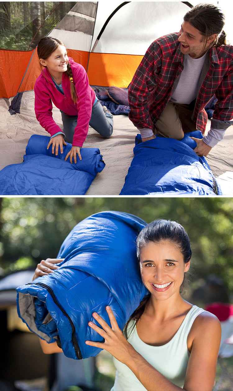 Pacoone Lightweight 4-Season Camping Sleeping Bag - Warm & Cold Envelope, Drawstring Closure, Durable Nylon, Ideal for Outdoor Travel & Hiking, Camping Accessories