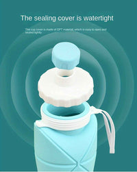 Foldable Silicone Water Bottle - Portable, Leak-Proof, Reusable For Travel, Gym, Camping, Hiking