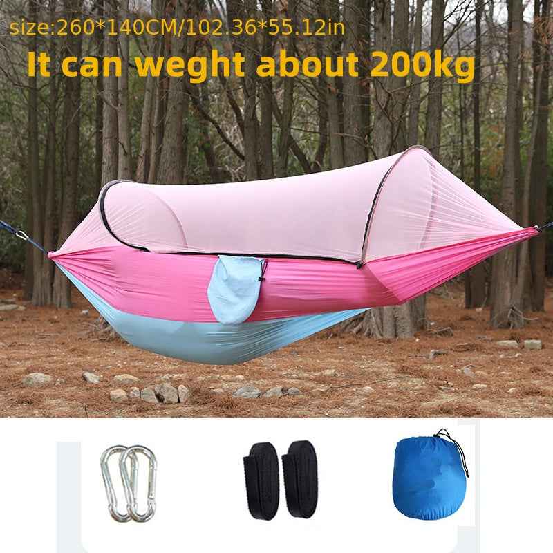 1pc Quick-Opening, Fully Automatic, Reinforced Mesh, Portable, and Lightweight with Spacious Interior - Includes Built-in Mosquito Net for Outdoor Camping and Backyard Relaxation