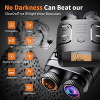 1pc R18 Infrared Night Vision Goggles, 1080p 7-Adjustment Night Vision Binoculars With 10x Digital Zoom, Small And Portable, Can Be Used For Travel And Camping, Etc., With Built-In Battery
