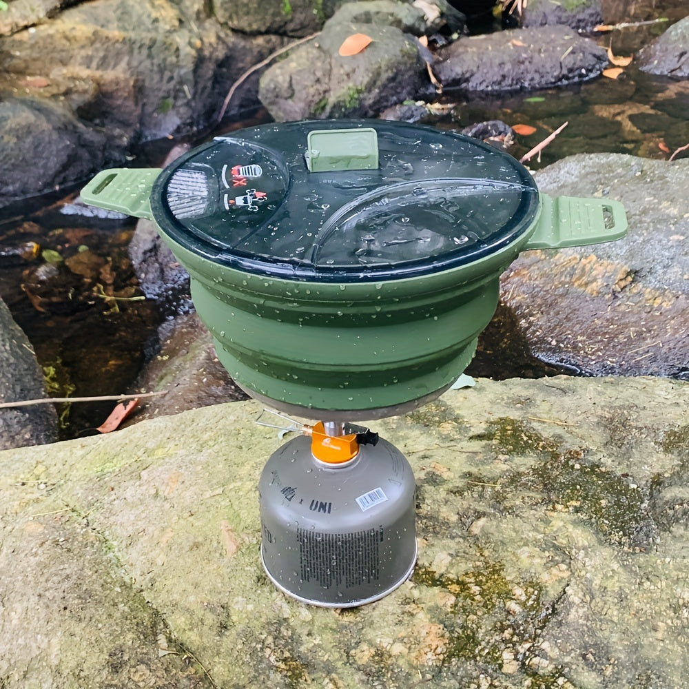 [Camping Collapsible Cook Pot] Collapsible Camping Cook Pot, Portable Cookware for Outdoor Hiking - Seeds-or-Survival