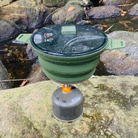 [Camping Collapsible Cook Pot] Collapsible Camping Cook Pot, Portable Cookware for Outdoor Hiking - Seeds-or-Survival