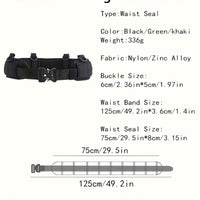 Large Capacity Tactical Waist Seal: Multi-Purpose Outdoor Hunting Belt with Quick Release, Durable Nylon Fabric and MOLLE System