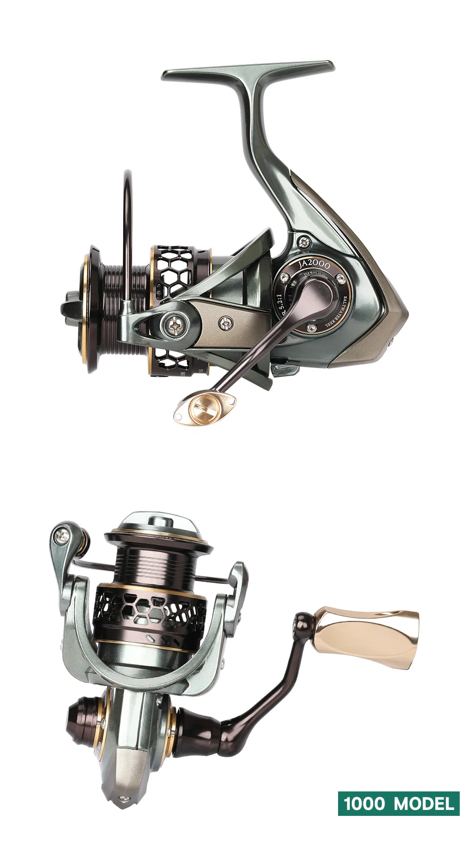 TSURINOYA Jaguar 1000 2000 3000 Long Casting Double Spool Stainless Steel Bearing  Fishing Spinning Bass Reel Saltwater