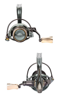 TSURINOYA Jaguar 1000 2000 3000 Long Casting Double Spool Stainless Steel Bearing  Fishing Spinning Bass Reel Saltwater