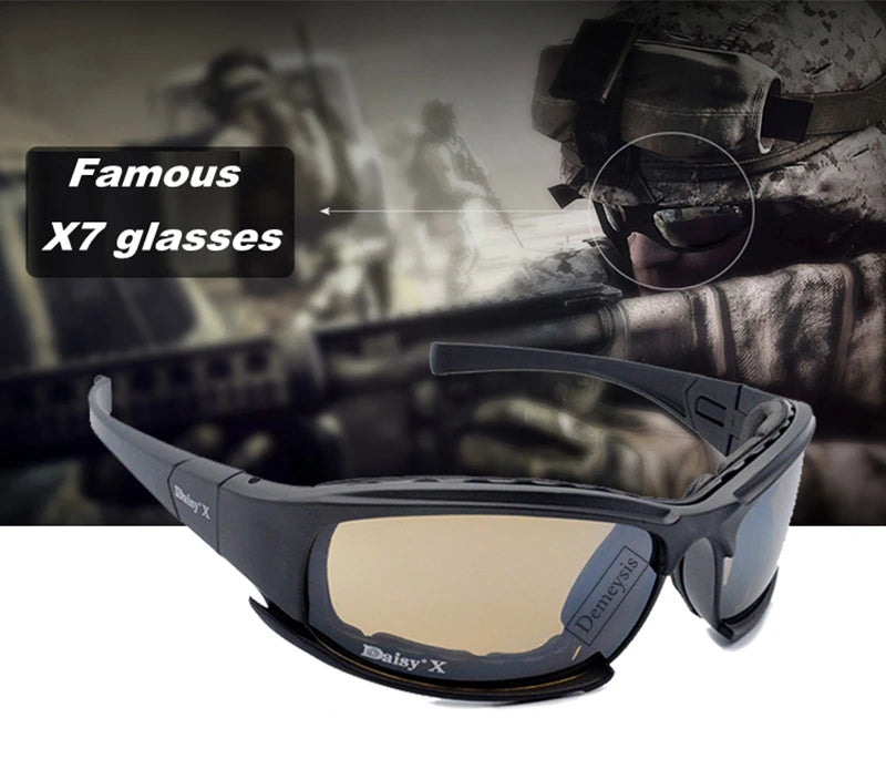Daisy Tactical Polarized Glasses Outdoor Sport Goggles Sunglasses with 4 Lens Original Box Men Shooting Hiking Eyewear Gafas
