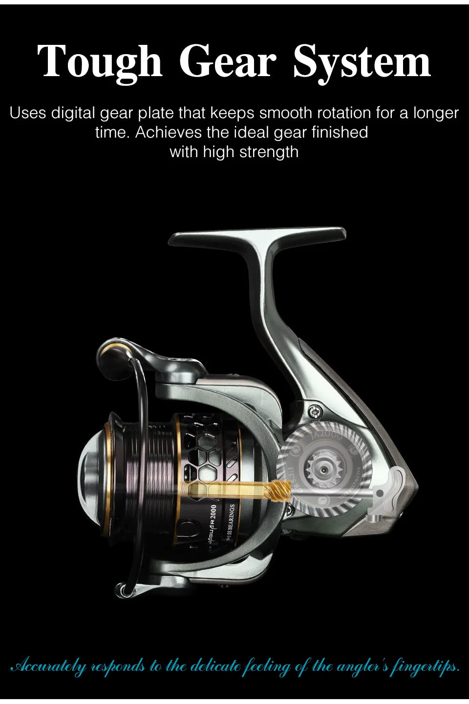 TSURINOYA Jaguar 1000 2000 3000 Long Casting Double Spool Stainless Steel Bearing  Fishing Spinning Bass Reel Saltwater