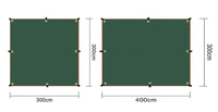 4x4m 4x3m 3x3m Awning Waterproof Tarp Tent Shade Ultralight Garden Canopy Sunshade Outdoor Camping Tourist Beach Sun Shelter